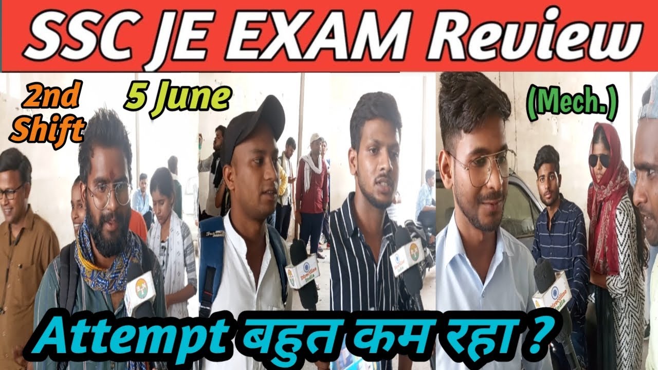 5 June 2nd shift ssc je exam analysis | ssc je engineering exam ...