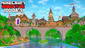 I Survived 100 DAYS On A BRIDGE In Minecraft Hardcore