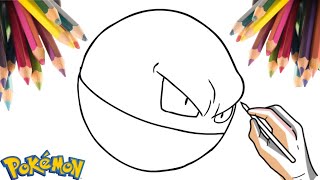 Voltorb  Pokemon, Desenho grafite, Desenhos animados para desenhar