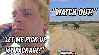 Nick White CRASHES OUT on FedEx Customer Support! 🤬 + Elephant CHARGES at Safari Truck! 😱