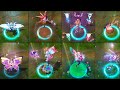 All Faerie Court Skins Recall Animations (League of Legends)