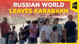 Armenians with Russian passports leave Karabakh