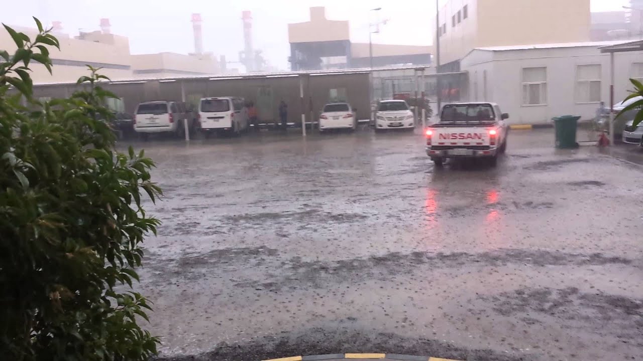 Kuwait Heavy rain in Az Zour YouTube