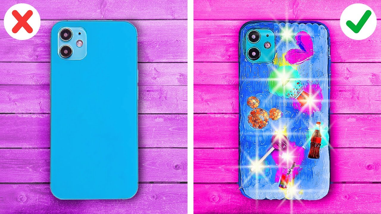 COOL DIY PHONE IDEAS Brighten Your School Days! Quick & Clever Art ...
