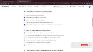 Unit - 1 Setup Android Studio -- Quiz ||Google Android Developers