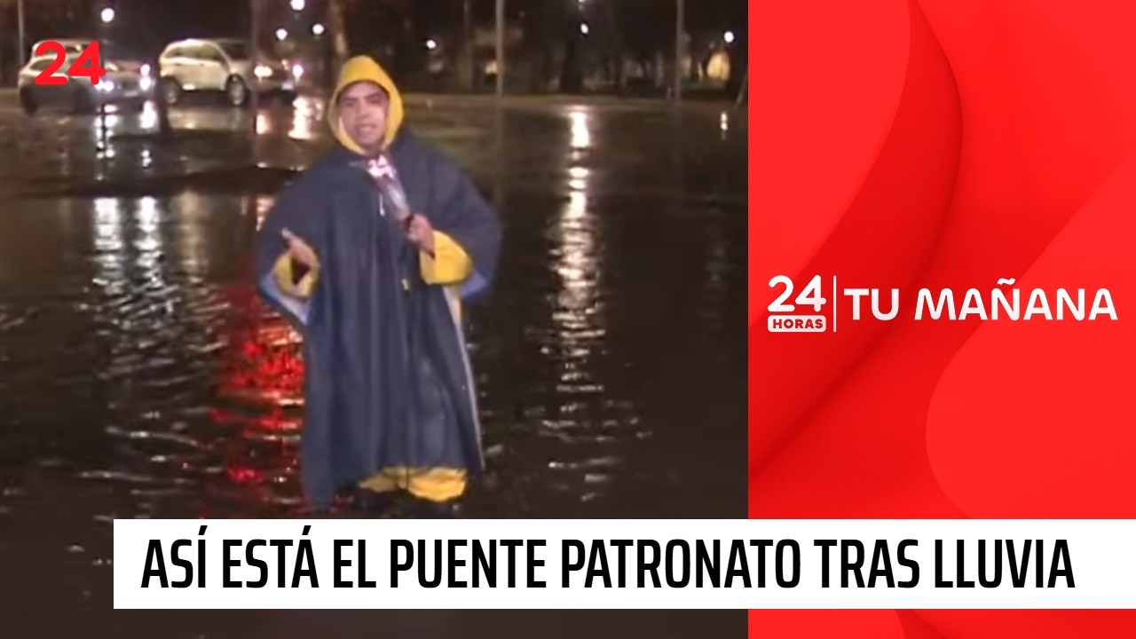 Así está el Puente Patronato tras lluvias en Santiago | 24 Horas TVN Chile