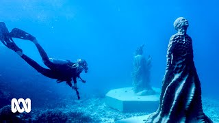 Museum of Underwater Art's sculptures sunk on Great Barrier Reef 🐠🐚 | ABC Australia