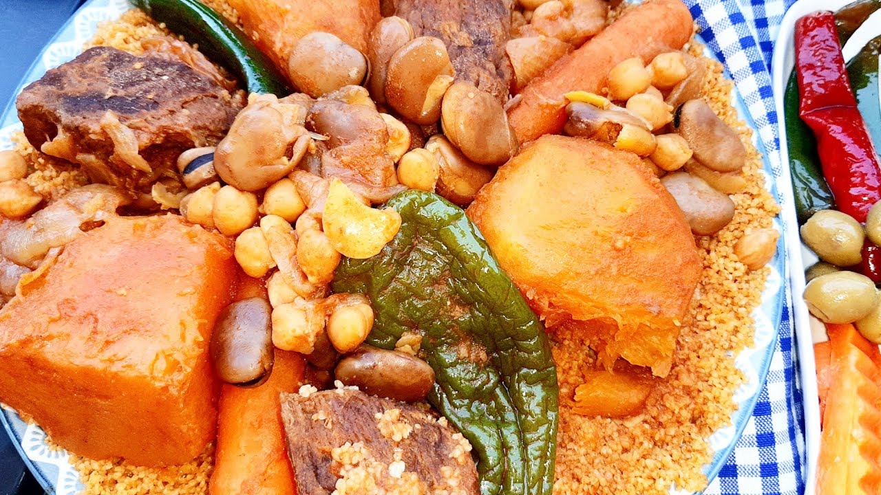 سمعت به حتى طيبتو.كسكسي الرجيم.كسكسي الشعير التونسي الزمني بحضرة خريفية ياكلوه الناس الكل صحة ومنفعة