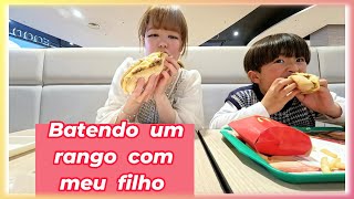 Enchi o bucho com meu filho na lanchonete  do Japão!