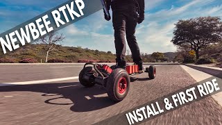 NEWBEE RTKP Install & First Ride: New Style of Electric Mountainboard Trucks