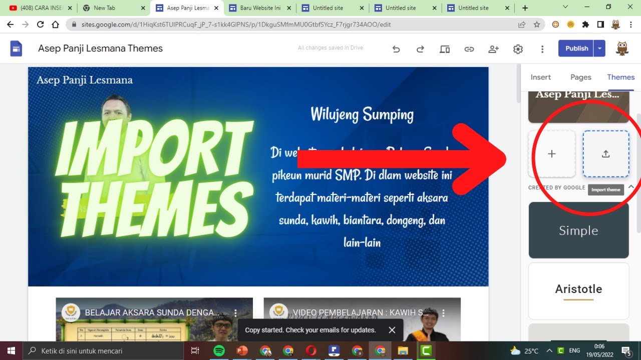 CARA IMPORT THEMES DI GOOGLE SITES YouTube Cara import themes di google sites youtube