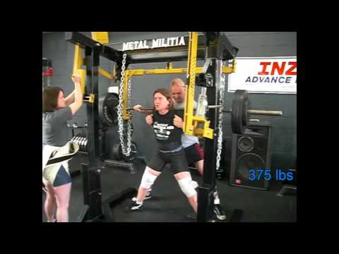 Cheryl McKenzie training 295 lbs bench PR plus squ...