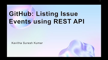 GitHub: Listing Issue Events using REST API