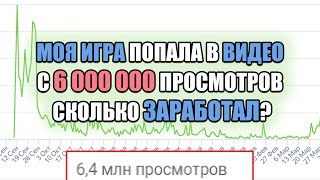 МОЯ ИГРА ПОПАЛА В ВИДЕО С 6 000 000 ПРОСМОТРОВ. СКОЛЬКО ЗАРАБОТАЛ? Яндекс игры заработок