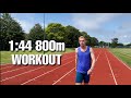 1:44 800m Runners Workout For Speed Endurance