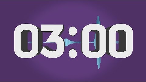 180 Second - 3D Timer - 3:00min Countdown With Music and Alert