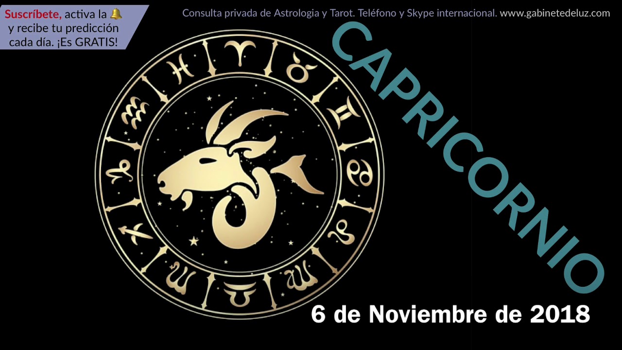 Horóscopo Diario Capricornio 6 de Noviembre