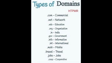 Domains Types Do You Know  - HTPMR  @High_Tech_PM_Raja
