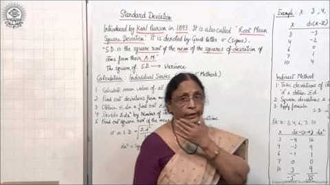 Standard Deviation Individual Series Class XI Economics by Manju goyal