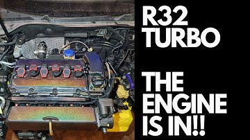 THE ENGINES IN!!! MK5 GOLF R32 TURBO DOWNPIPE & UPDATE - VR6 TURBO EP.15
