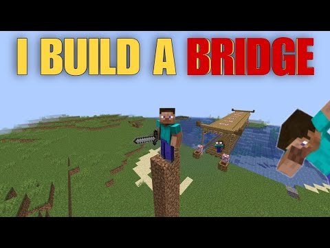 I BUILD A BRIDGE IN MY MINECRAFT SURVIVAL WORLD || JOOD GAMING - YouTube