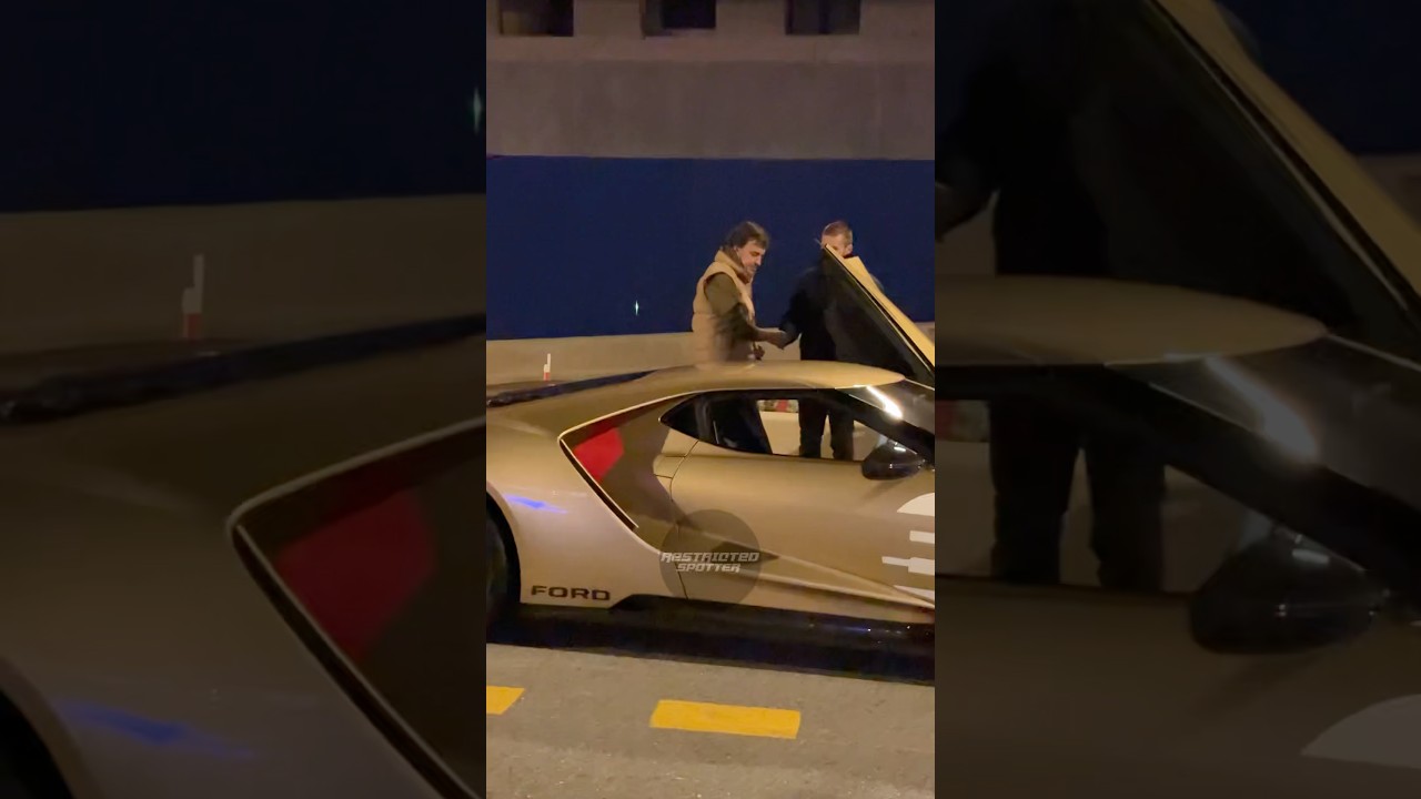 Fernando Alonso with his new ford gt in monaco 