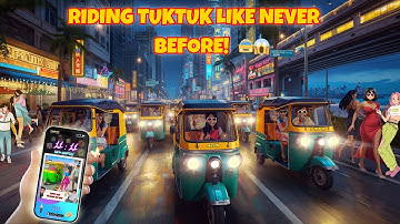 I Tried Being A TukTuk Taxi Driver CRAZY Rides! 🚖🔥| Must Watch! #TukTukTaxi #MobileGaming