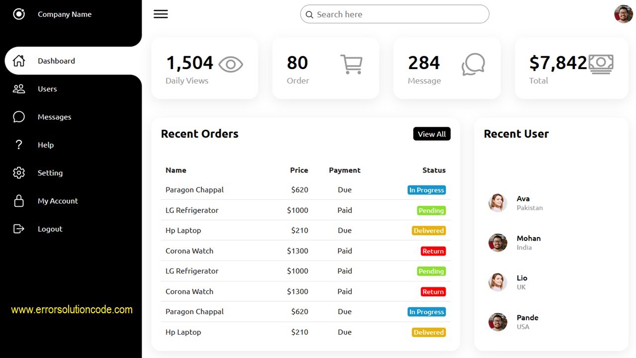responsive admin dashboard using html css and... Responsive Admin Dashboard Using HTML CSS and JavaScript - YouTube