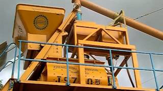 HZS 35 Concrete Batching Plant Hopper Feeding by Unique