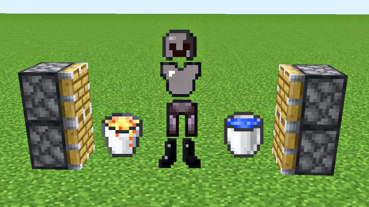 lava bucket + all netherite armor + water bucket=??? YouTube