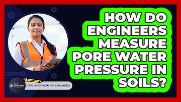 How Do Engineers Measure Pore Water Pressure In Soils?