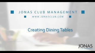 Dining Reservations - Creating Dining Tables
