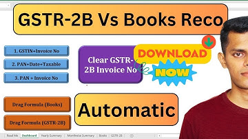 GSTR-2B Vs Books Reconciliation | GSTR 2B Reconciliation with Purchase | Reco with Advance Excel