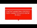 Content Marketing Statistics Every Marketer Should Know In 2022.