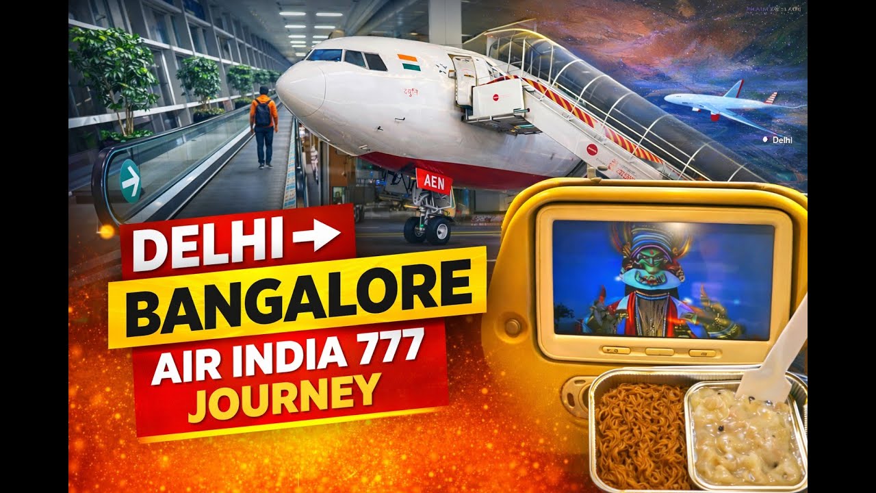Air India 777 Delhi → Bangalore 🇮🇳 | Food, Seats & Experience!