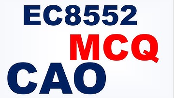 ec8552 computer architecture and organization mcqs with answers | ec8552 mcq | ec8552 | CHROME TECH