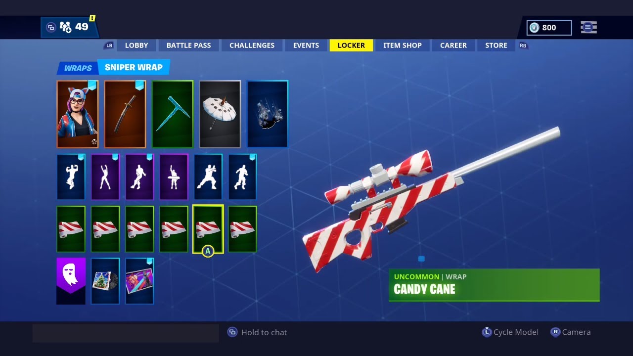 NEW FORTNITE CANDY CANE WRAP! YouTube