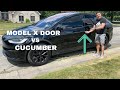 Will the Model X Front Door Split a Cucumber?????