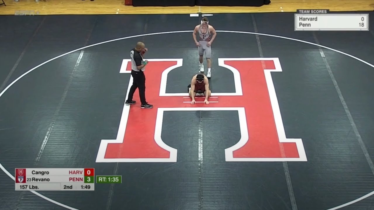 157lbs Lucas Revano (Penn) vs Joseph Cangro (Harvard) - YouTube