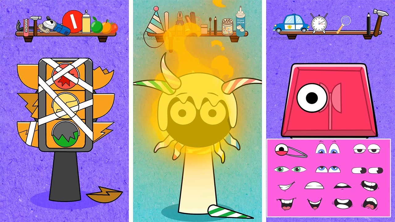 Oh NOO!! Help Go-Go 🆚 Funfetti 🆚 Panic | Incredibox Sprunki | Sprunki Animation