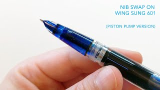 Wing Sung 601 Nib Swap / Waterman Inspired Blue