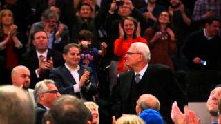 Phil Jackson Introduced to Knicks Fans at MSG