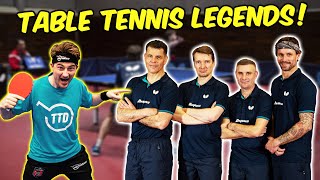 TAKING ON TABLE TENNIS LEGENDS! | TTD Team vs Butterfly Legends
