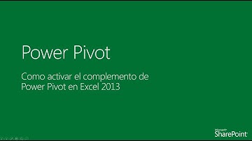 Como activar el complemento de Power Pivot en Excel 2013