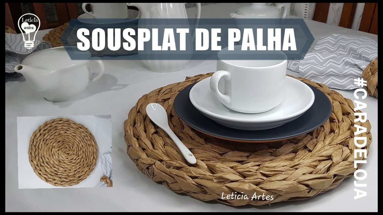 DIY SOUSPLAT DE PALHA #CARADELOJA
