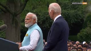 Gratitude to POTUS Joe Biden for the warm welcome to the White House: PM Modi