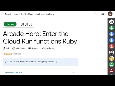𝗟𝗮𝗯-𝟲 | Arcade Hero: Enter the Cloud Run functions   Ruby | #ARC234