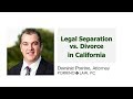 http://porrinolaw.com 925.448.2439  The main difference between obtaining a legal separation and obtaining a divorce is that in a legal separation you do not ask the court to terminate your marital status. In this situation, you still must go through the same process as parties undergoing a divorce, such as dividing marital assets and debts.