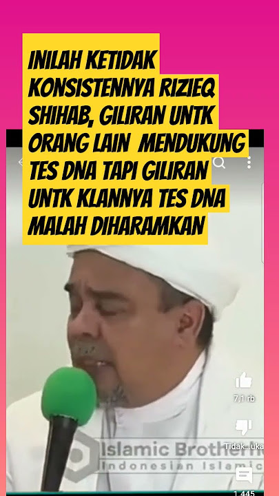 It's other people's turn to support DNA testing, but it's Habib Rizieq Shihab's clan's turn to su...