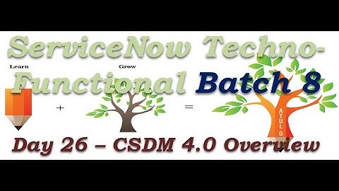Batch 8 | Day 26 | CSDM 4.0 Overview and Introduction | Techno Functional Training | San Diego
